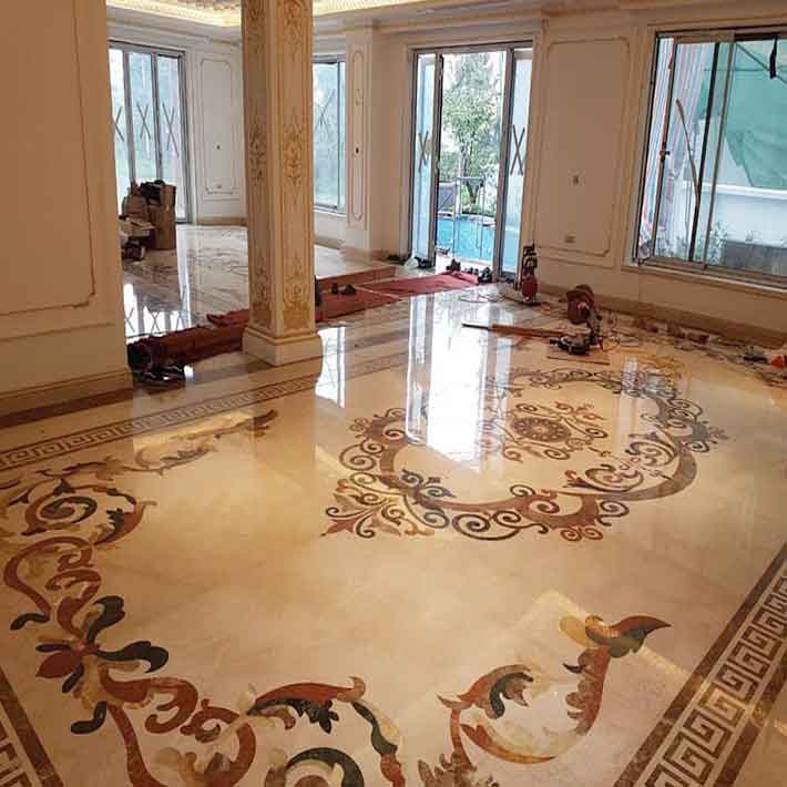 mẫu nền nhà dá marble hoa văn đep